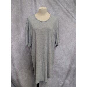 PacSun Los Angeles Scallop Fit Striped T-Shirt Grey White XL Womens Oversized